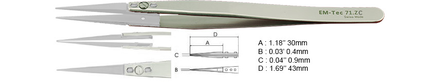 50-009071-EM-Tec 71-ZC.jpg EM-Tec 71.ZC ceramic replaceable tips tweezers, sharp pointed tips